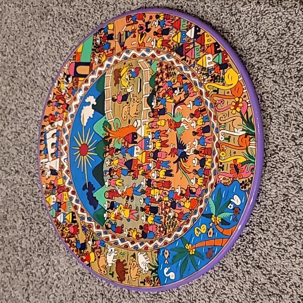 Mexican art wood Platter by Marcos